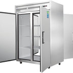 Thumbnail image #5 for Everest Refrigeration ESPT-2S-2S 48 Cu. Ft. Two-Section Pass-Thru Reach-In Refrigerator, Solid Doors, Stainless Steel