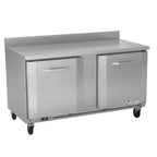 Thumbnail image #1 for Victory Refrigeration VWR60HC 60" Two-Door Stainless Steel Worktop Refrigerator, 14.75 cu. ft., Rear-Mounted Self-Contained