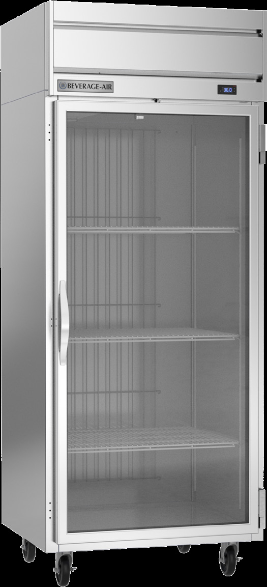 Product image #5 for Beverage Air Horizon Series One-Section Top-Mount Reach-In Refrigerator with Wide Glass Door, 30.76 Cu. Ft.