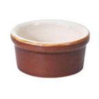 Thumbnail image #1 for Vertex China Brown Accessories RMK-25-C 2-1/2 oz Round Vitrified China Ramekin, Brown, 3" Diameter Case of 4 Dozen