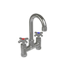 Thumbnail image #1 for Tarrison Products Ltd. TP-PF4DK3GC-KIT Commercial Deck-Mount Faucet, 3-1/2" Gooseneck Spout, 4" Centers, 4-Arm Handles