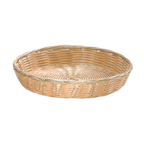 Thumbnail image #1 for TableCraft Products 1169W Round Hand-Woven Polypropylene Cord Fast Food Basket, Natural, 10" Dia. x 1-1/2"H Case of 12