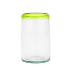 Thumbnail image #1 for Ten Strawberry Street Lime Rim 7MCR333 Green Hand-Blown Mexican Glass Hiball with Lime Rim Case of 6