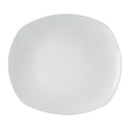 Thumbnail image #1 for CAC China Key West KYT-8 Rectangular Porcelain Plate, 8"L x 7-1/4"W, Curved Coupe Rim Case of 2 Dozen