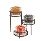 Thumbnail image #1 for Cal-Mil Madison 22604-16-13 3-Tier Black Wire Condiment Jar Display with Three 16 oz Round Glass Jars
