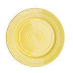Thumbnail image #1 for CAC China Tango TG-21-SFL 12" Round Porcelain Plate with Embossed Rim, Sunflower 1 Dozen