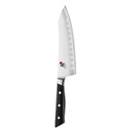 Thumbnail image #1 for Zwilling J.A. Henckels Miyabi 1019687 7-Inch Hollow-Edge Santoku Knife, Forged Carbon Steel, POM Handle