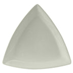 Thumbnail image #1 for Tuxton China DuraTux®© BWZ-1108 Triangular Ceramic Plate, 11", Rolled Edge, White 1 Dozen