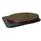 Thumbnail image #2 for Oak Street CTM30X30-T1 Square Laminate Table Top, 30 x 30 in, 1-1/4 in Thick, 3 in Radius Corners, Rubber T-Mold Edge