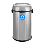 Thumbnail image #1 for Alpine Industries ALP470-65L-1-R Stainless Steel Recycling Receptacle, 17 Gallon, Brushed Finish, Swivel Lid