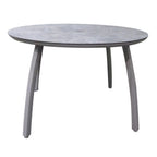 Thumbnail image #1 for Grosfillex Sunset S6802289 Outdoor Round Table, 48-inch Diameter x 29-inch High, High-Pressure Laminate Top, Aluminum Base, Umbrella Hole