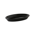 Thumbnail image #1 for Tuxton China DuraTux®© BBK-0504 5 oz Ceramic Oval Baking Dish, Shallow, Black, 7 x 4-1/4 x 7/8 in. 1 Dozen