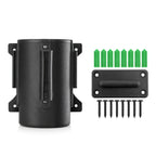Thumbnail image #2 for New Star Foodservice 1028829 Fixed Wall-Mount Retractable Belt Barrier, Black Belt, Up to 16 in L Case of 12