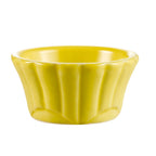 Thumbnail image #1 for CAC China Rmk RMK-F3-Y 3 oz Yellow Floral Ceramic Ramekin, 3" Dia. x 1-1/2"H Case of 4 Dozen