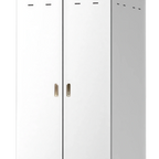 Thumbnail image #1 for GSW USA CSE2424FM-D Stainless Steel Double-Door Janitor Mop Sink Cabinet, 24.25"W x 27.25"D x 84"H