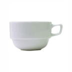 Thumbnail image #1 for International Tableware Bristol BL-35 Porcelain Coffee Cup, 8 oz, Stackable, with Handle Case of 3 Dozen