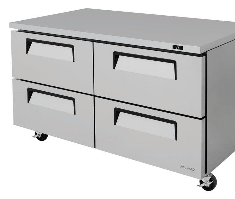 Product image #5 for Turbo Air Super Deluxe 2-Section Undercounter Drawer Refrigerator with 4 Stainless Steel Drawers
