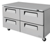 Thumbnail image #5 for Turbo Air Super Deluxe 2-Section Undercounter Drawer Refrigerator with 4 Stainless Steel Drawers