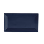 Thumbnail image #1 for CAC China Color Arts KC-14-CBU Rectangular Stoneware Platter, 13" x 7-1/4" x 1", Cobalt Blue 1 Dozen