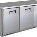 Thumbnail image #1 for QualServ (Middleby) UCRE372-SS61A U-Line Corporation (Middleby) Three-Section Undercounter Reach-In Refrigerator, Solid Doors, Stainless Steel, 72"W