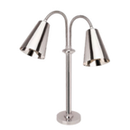 Thumbnail image #1 for Eastern Tabletop 9642B Double Freestanding Lamp Warmer, Stainless Steel, (2) 250W Bulbs, Flexible Lamp Heads