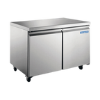 Thumbnail image #1 for Norpole, Inc. NP2R-60UC Two-Section Under-Counter Refrigerator, 15 cu. ft., 2 Solid Doors, Stainless Steel, Rear-Mounted Self-Contained