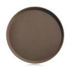 Thumbnail image #1 for New Star Foodservice Inc. 25248 16-Inch Round Non-Slip Plastic Serving Tray, Brown Case of 12