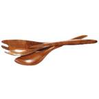 Thumbnail image #1 for TableCraft Products 200L 12-Inch Mahogany Wood Spoon & Fork Set, 4-Ply Case of 12