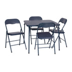 Thumbnail image #1 for Flash Furniture JB-1-NV-GG Folding Card Table and Chair Set, 33-1/2-Inch Square, 4 Chairs, Navy Blue