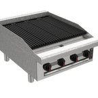 Thumbnail image #2 for Venancio USA Elite Series R24CT-24C 24" Gas Countertop Radiant Charbroiler, Manual Controls, Cast Iron Grates