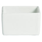 Thumbnail image #1 for G.E.T. Bugambilia COMP18-MOD-WW Square Salad Bar Bowl, 7.9 qt., 10 x 10 x 6 in., Cast Aluminum with Resin Coating, White