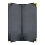 Thumbnail image #2 for Risch Harley HARST-6V 4.25X11 Padded Faux-Leather 6-View Booklet Menu Cover, 4-1/4" x 11" Case of 25