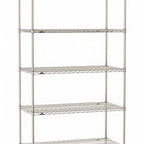 Thumbnail image #1 for Metro Super Erecta SE-2460S-86-S5 Stationary Starter Wire Shelving Unit, 60"W x 24"D x 86"H, 600 lb. capacity per shelf, 2000 lb. capacity per unit
