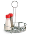 Thumbnail image #2 for Chrome-Plated Wire Rack Condiment Caddy for 2 Salt & Pepper Shakers