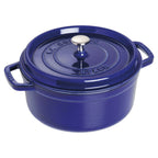 Thumbnail image #1 for Zwilling J.A. Henckels Staub® 1004297 4-Qt Round Enameled Cast Iron Dutch Oven, Dark Blue, with Cover, Induction Ready