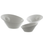 Thumbnail image #2 for Ten Strawberry Street Whittier WTR-7PNCHBWL Slanted Porcelain Pinch Bowl, 6 oz, 6-1/4" x 5-3/4" Case of 36
