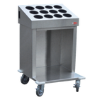 Thumbnail image #1 for Steril-Sil Company CRT24-12RP Stainless Steel Tray & Silverware Cart, Holds 75 14" x 18" Trays and 12 Cylinders