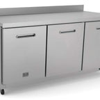 Thumbnail image #5 for Kelvinator Commercial KCHUCWT72R 72-Inch 3-Door Work Top Refrigerator with Backsplash, 18 Cu. Ft., Solid Doors