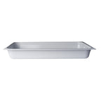 Thumbnail image #1 for Steelite International DW Haber DW08FPWT 8 qt Stainless Steel Rectangular Food Pan for Hinged Chafer, White