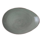 Thumbnail image #1 for Tableware Solutions USA Rustics by Continental 29FUS337-05 China Platter, 12-4/5 x 9-1/4 in, Coupe, Dark Green Case of 12