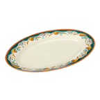 Thumbnail image #1 for G.E.T. Bella Fresco OP-621-BF Melamine Oval Platter, Black, 21" x 15" Case of 12