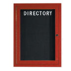 Thumbnail image #1 for AARCO Products OADCW3624RL Wall-Mounted Directory Board, 24"W x 36"H, Enclosed Aluminum Frame, 1 Swing Door, Letter Set, Indoor/Outdoor