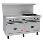 Thumbnail image #1 for Royal Range of California Delux Series RDR-G60-CC 60" Gas Restaurant Range with 3/4" Griddle and 2 Convection Ovens