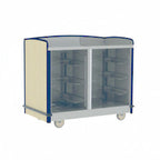 Thumbnail image #1 for Lakeside Manufacturing 8704 Full-Serve Hydration Cart, Stainless Steel, 2 Compartments, Adjustable Ledges