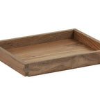 Thumbnail image #1 for Cal-Mil 23106-10121-78 Serving Tray, Walnut, 10"W x 12"D x 1.5"H, Compatible with Black Metal Riser Frames
