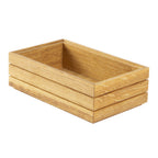 Thumbnail image #1 for Mikasa Hospitality (Lifetime Brands, Inc.) Select Concept BQ205L Stackable Oak Cutlery Bin, GN 1/4, 6.39 x 10.07 x 3.34 in Case of 4