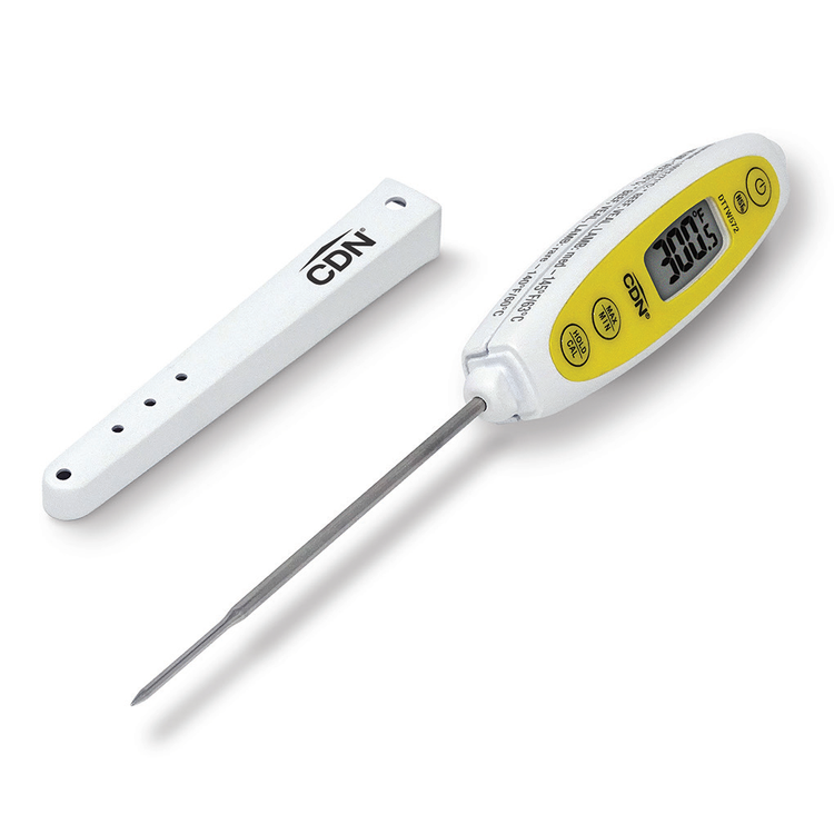 Product image #2 for CDN Waterproof Thin Tip Digital Pocket Thermometer, -40°F to 572°F, 3.5-Inch Stem
