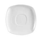 Thumbnail image #1 for CAC China Kingsquare KSE-2 Square Porcelain Saucer, 6-inch Case of 3 Dozen