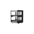 Thumbnail image #1 for Flexeserve 2T-600 Heated Countertop Food Display Cabinet, Stainless Steel, Straight Glass, 2 Shelves, Self-Service