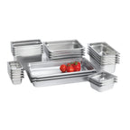 Thumbnail image #2 for Browne USA Foodservice 88232 2/3 Size Solid Steam Table Pan, 2-1/2 in Deep, 24 Gauge, 304 Stainless Steel